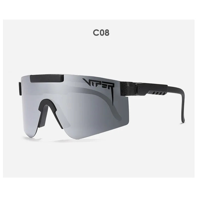 Double Wide Polarized Mirrored Lens Sunglasses with TR90 Frame and UV400 Protection