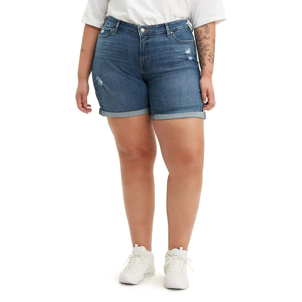 Levi's Women's Mid Length Shorts Plus Size 37 Hawaii Ocean