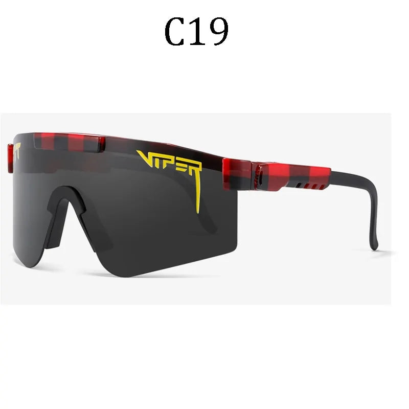 Double Wide Polarized Mirrored Lens Sunglasses with TR90 Frame and UV400 Protection