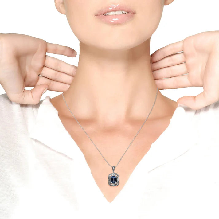 .925 Sterling Silver Blue Topaz
