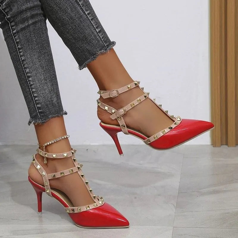 Rivets High-heeled Shoes