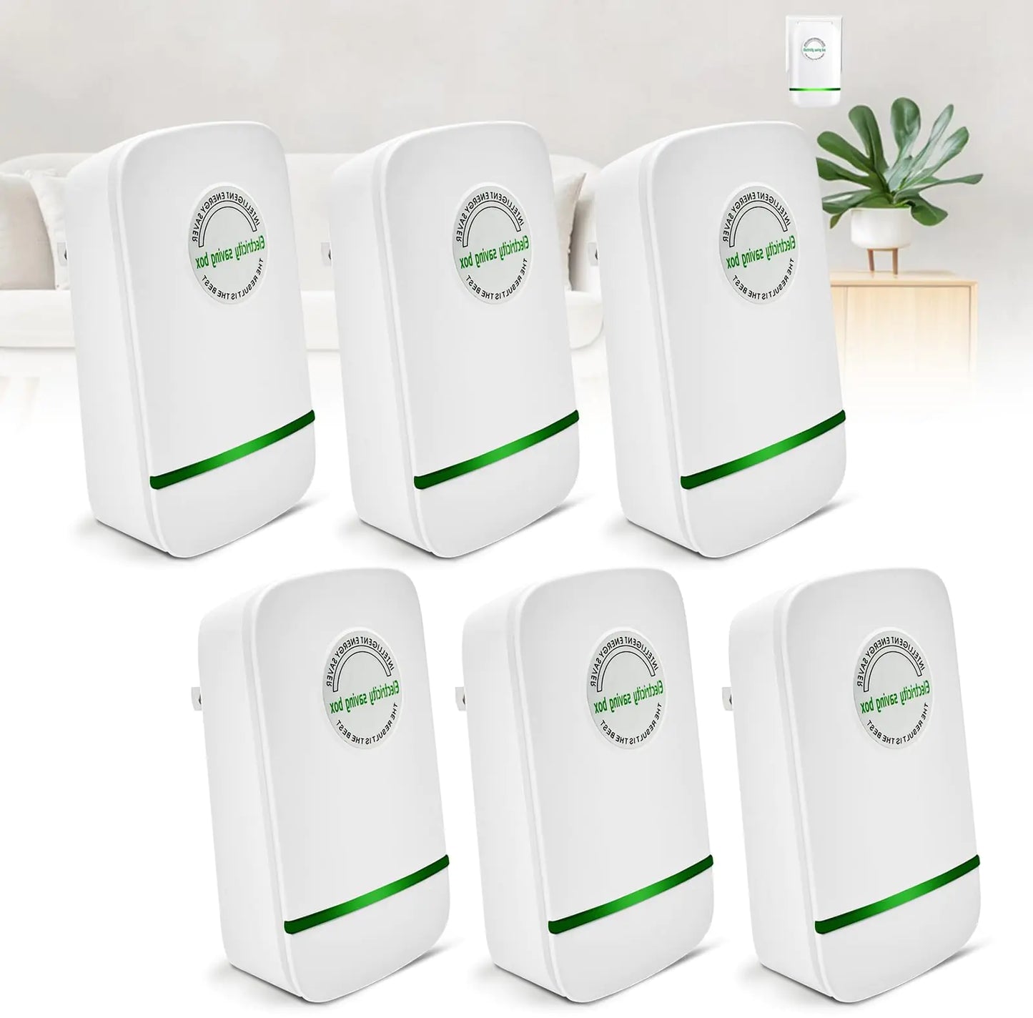 Energy Saving Device Stopwatt Electricity Saving Device Save Electricity Energy Power Saver Stop Watt Electricity Saving Box with Us Plug 90v-250v 30kw 6 Pack