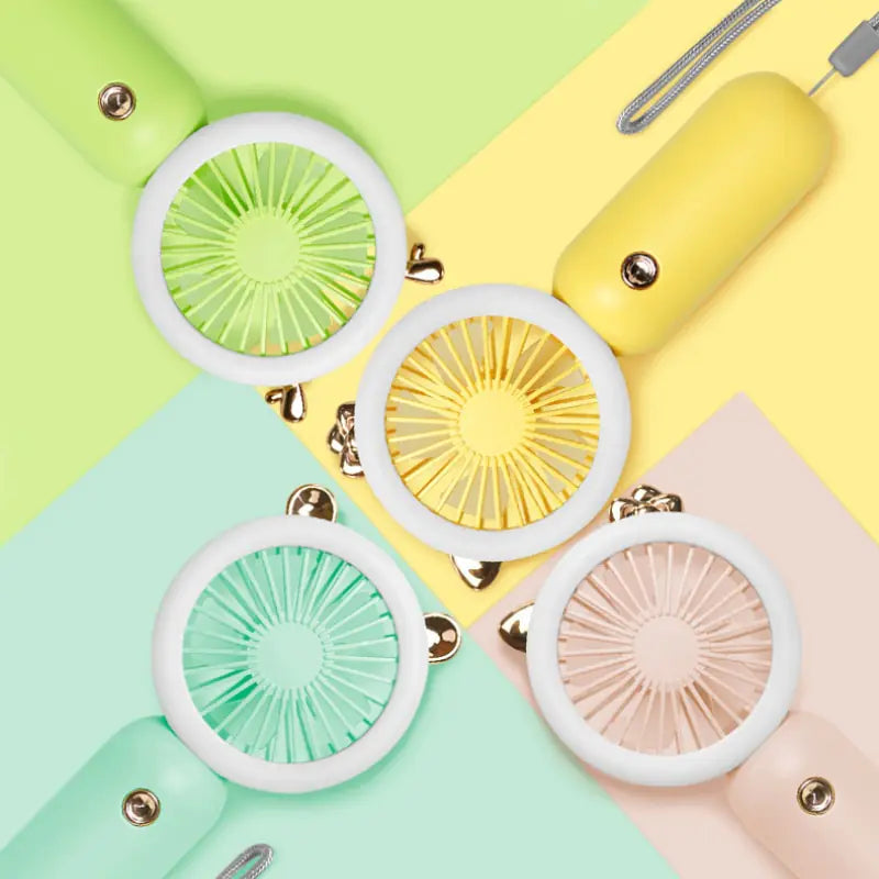 Handheld Pocket Fans USB Charging Lazy Fan Desktop Mini Fan Portable Dormitory Home Gift Student Outdoor Travel Mini Fan