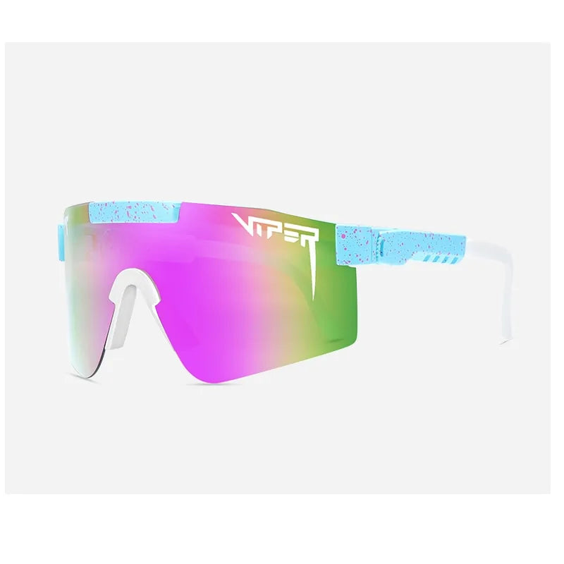 Double Wide Polarized Mirrored Lens Sunglasses with TR90 Frame and UV400 Protection
