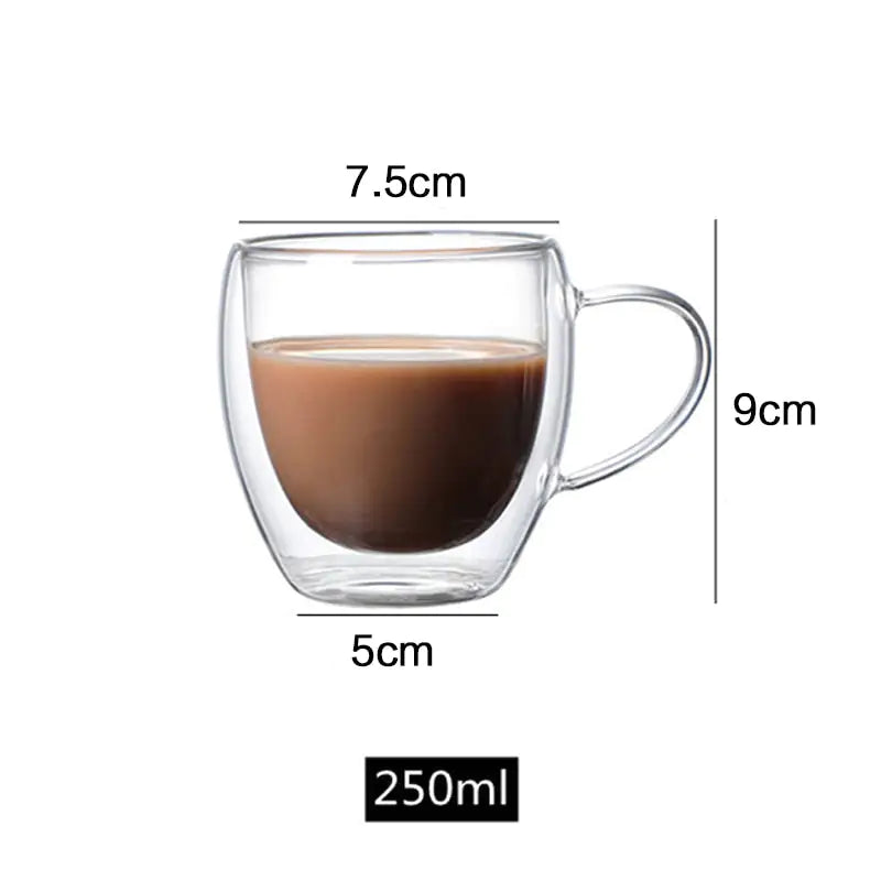 Double Wall Tea Glass Cup