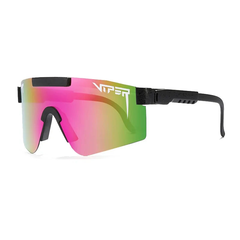 Double Wide Polarized Mirrored Lens Sunglasses with TR90 Frame and UV400 Protection