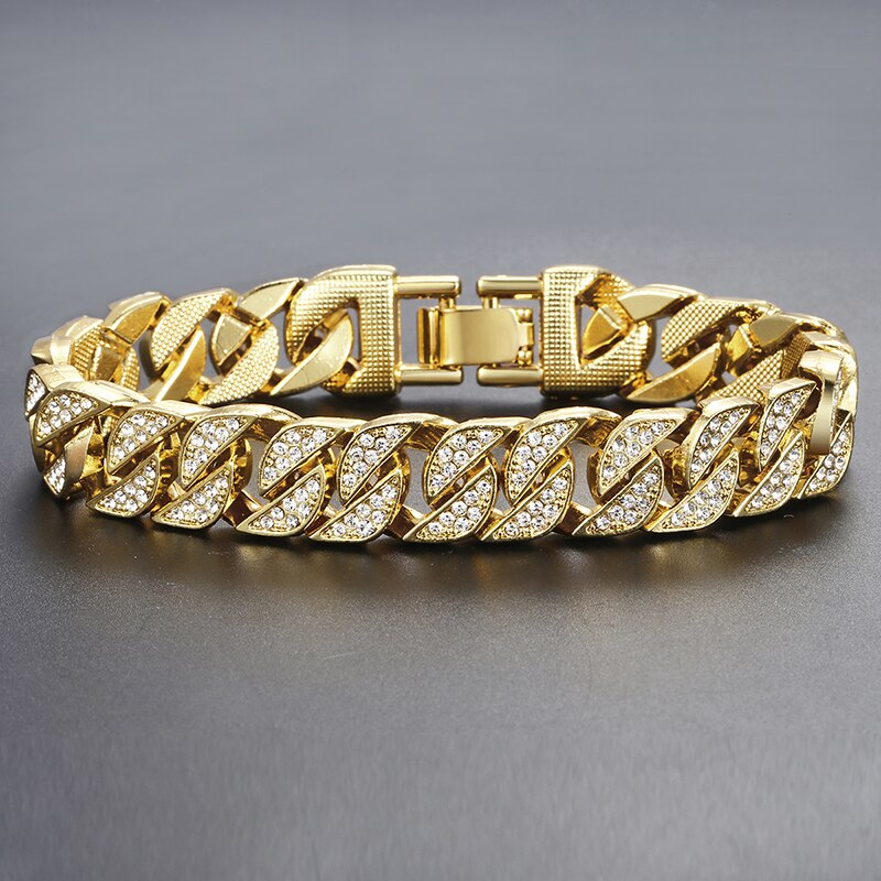 Miami Gold Curb Cuban Chain Bracelet