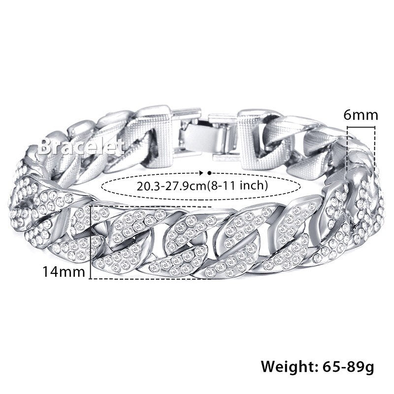 Miami Gold Curb Cuban Chain Bracelet