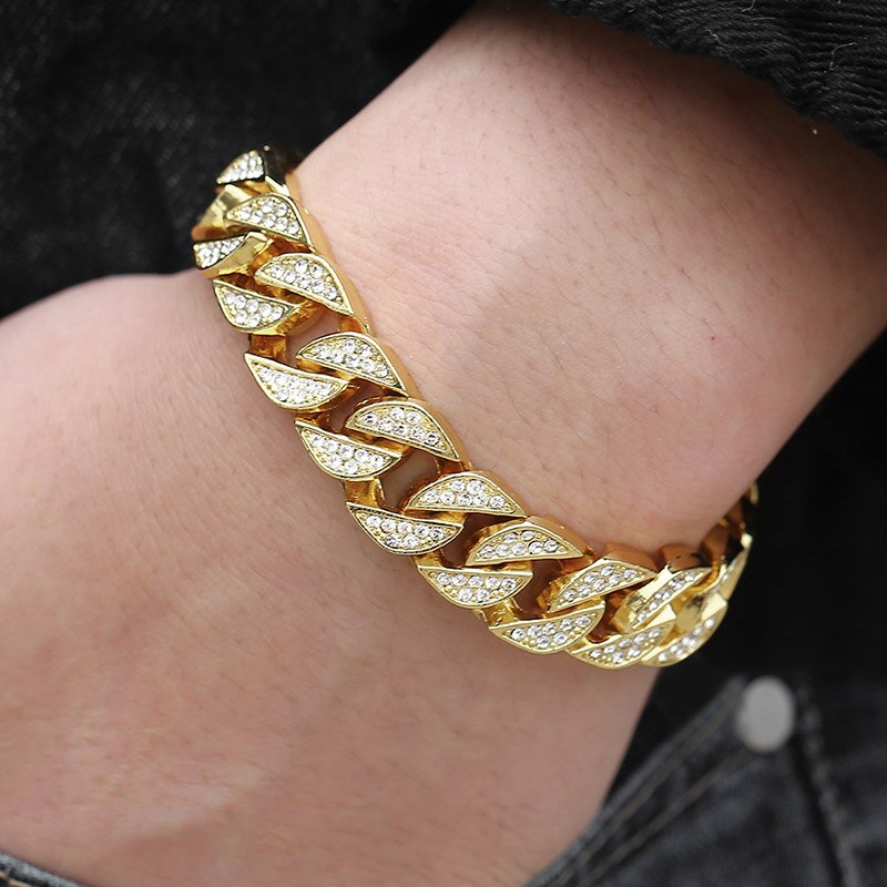 Miami Gold Curb Cuban Chain Bracelet