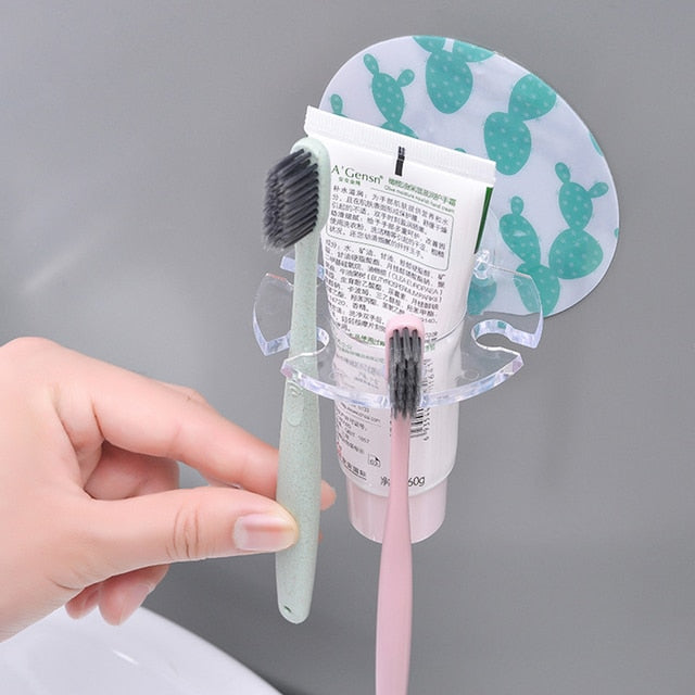 Automatic Toothpaste Dispenser and Toothbrush Holder