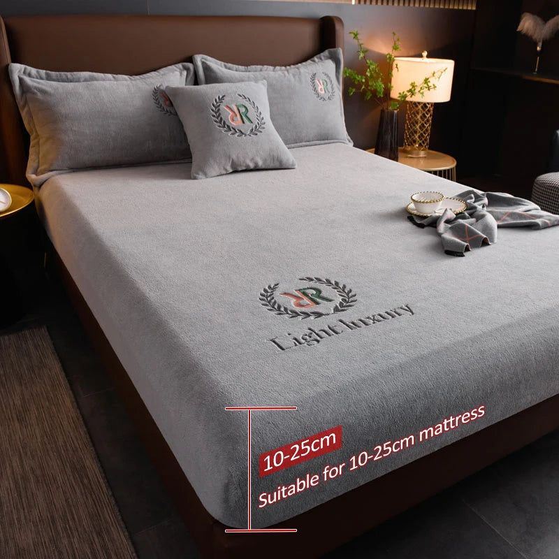 Thicken Velvet Mattress Cover Bed Sheet Pad Protector Bed Fitted Cover Covers Latex Mat Cover For Childers 140/150/160/180x200cm