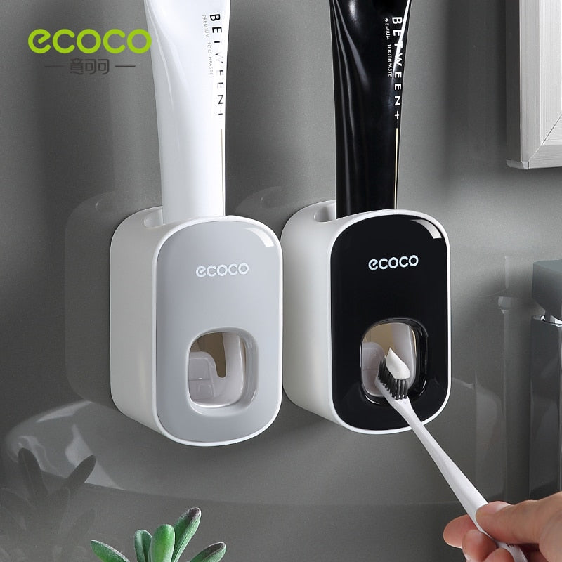 Automatic Toothpaste Dispenser and Toothbrush Holder