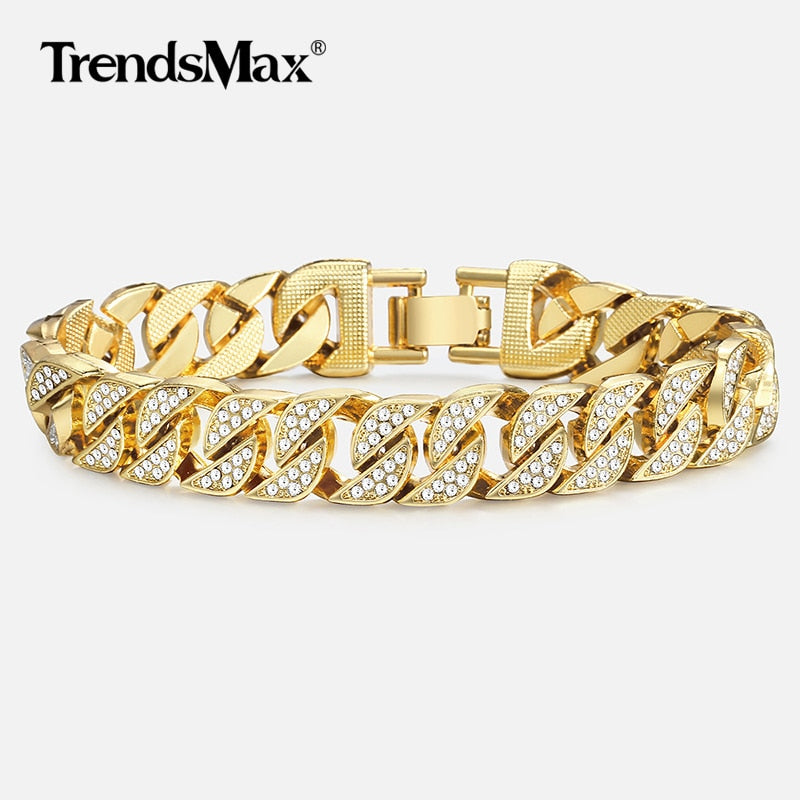 Miami Gold Curb Cuban Chain Bracelet