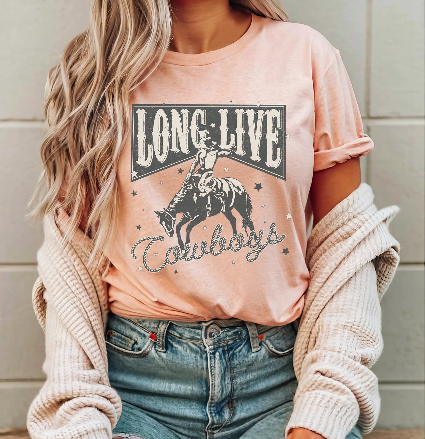 Long-Live Cowboys Shirt, Western Shirt, Retro Cowboy Shirt