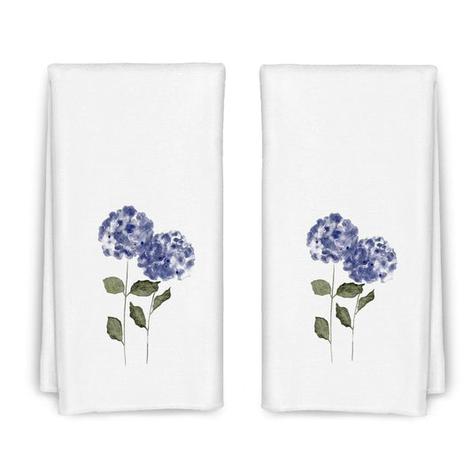 CIOJUNE Purple Hydrangea Flowers Floral Kitchen Towels Set of 2 - Summer Flowers Decorative Hand Towels for Bathroom Green Hydrangea Decor Dish Towels for Kitchen Floral Hand Towels 16x24