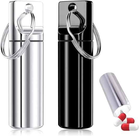 Your Rx Keychain Pill Holder (2 Pack) – Large Capacity Waterproof Travel Pill Organizer