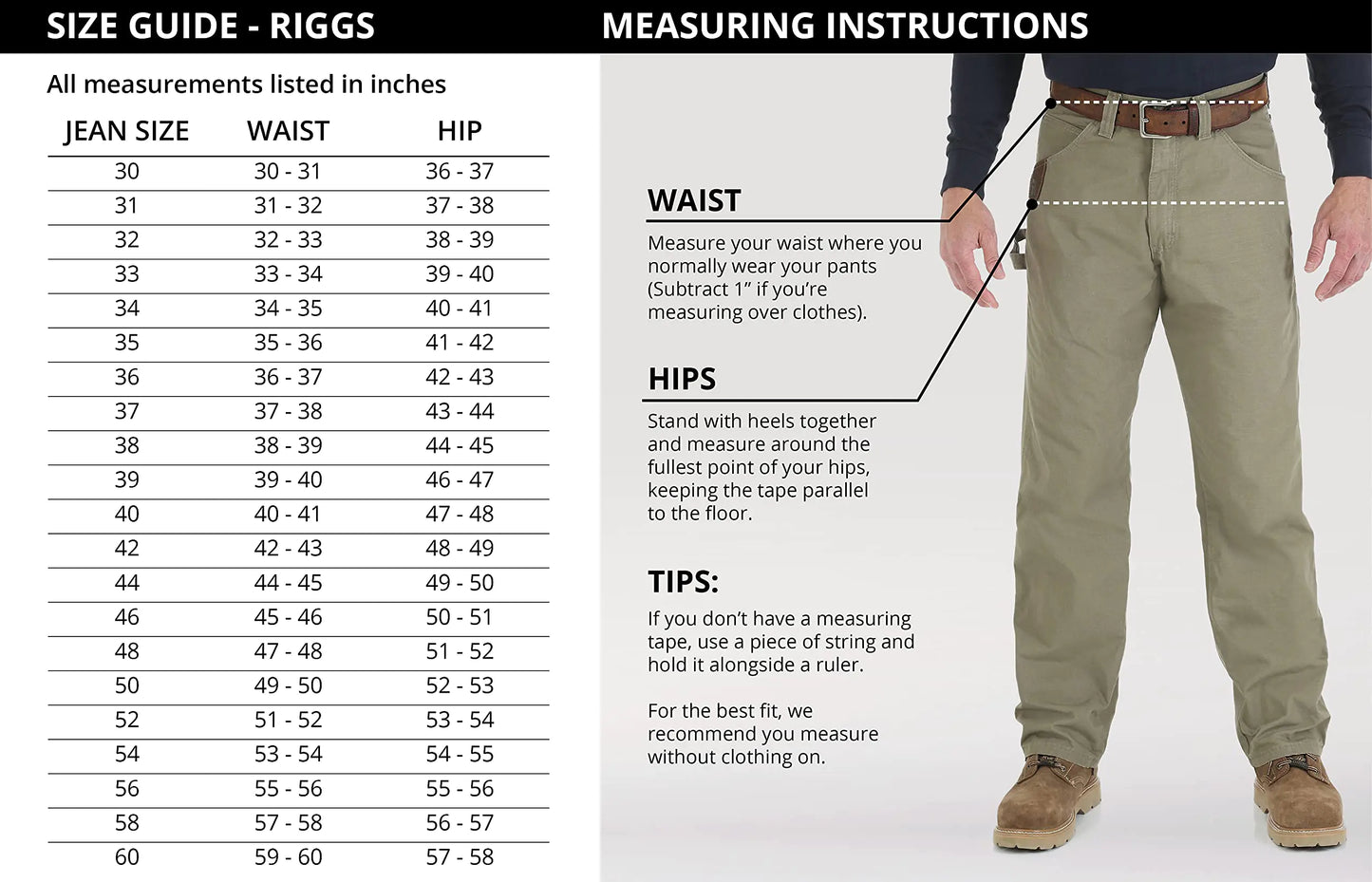 Wrangler Riggs Workwear Men's Ranger Work Utility Pants 50W x 32L Black