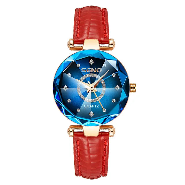 Seno Ocean Star Steel Band Women's Watch Fashion Crystal Ladies Quartz Relogio Feminino Female Montre Reloj Mujer Zegarek Damski