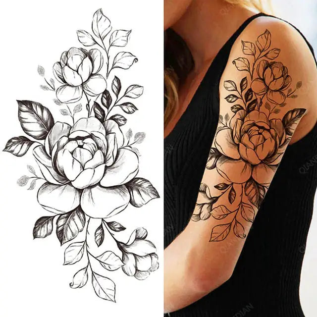 Flowers and Animals Body Tattoos