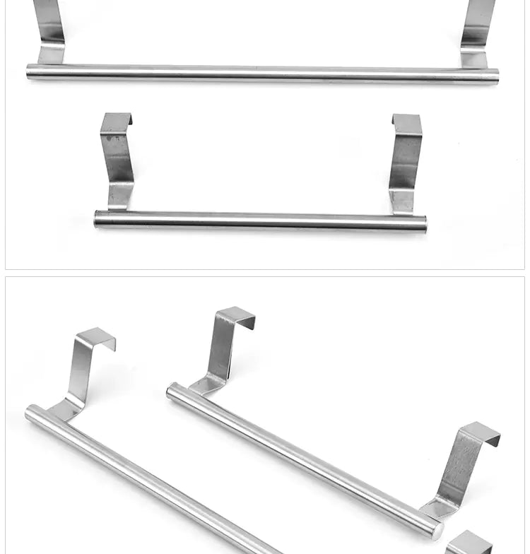 Stainless Steel Single Rod Towel Rack for Cabinet Doors