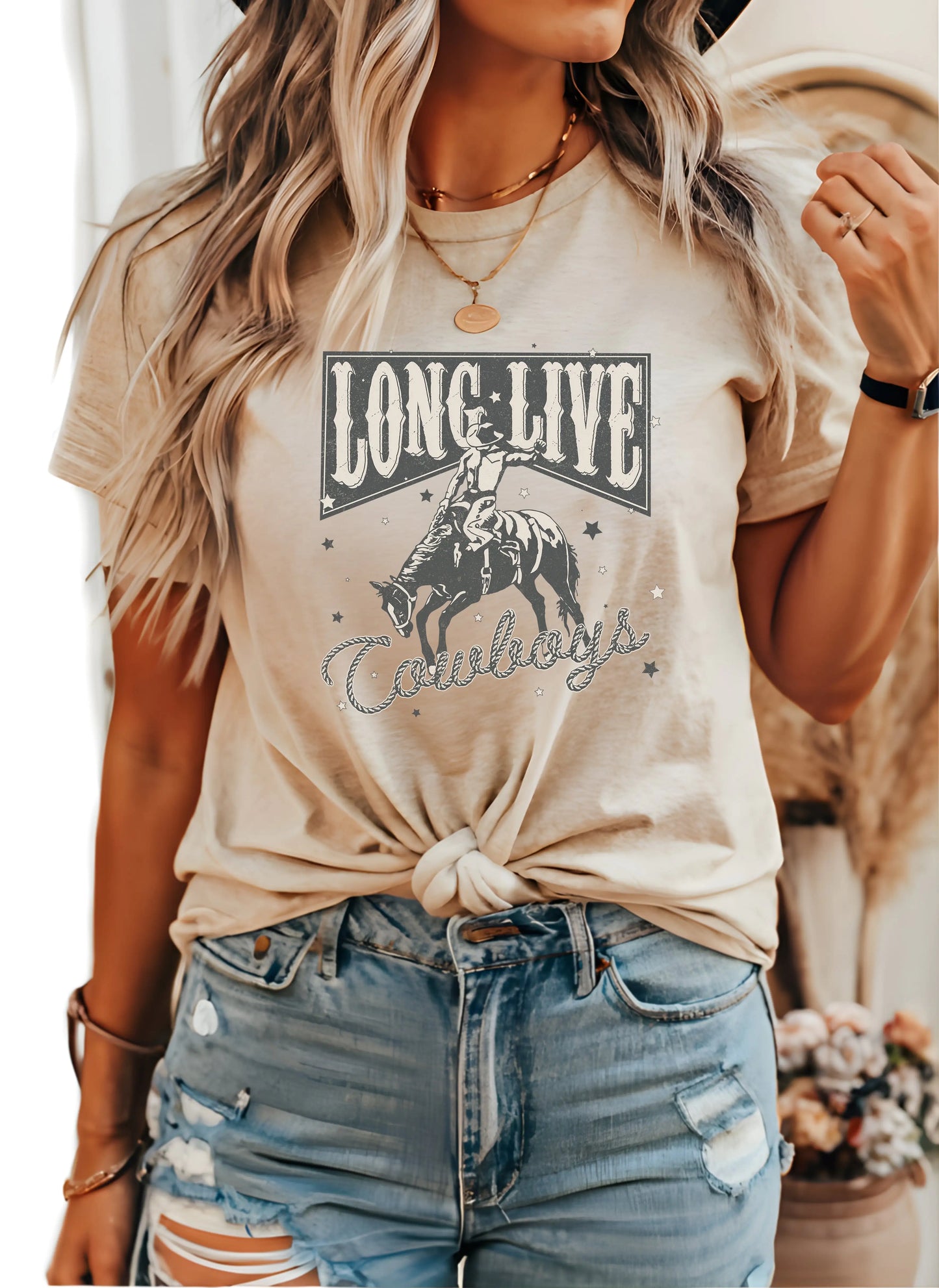 Long-Live Cowboys Shirt, Western Shirt, Retro Cowboy Shirt