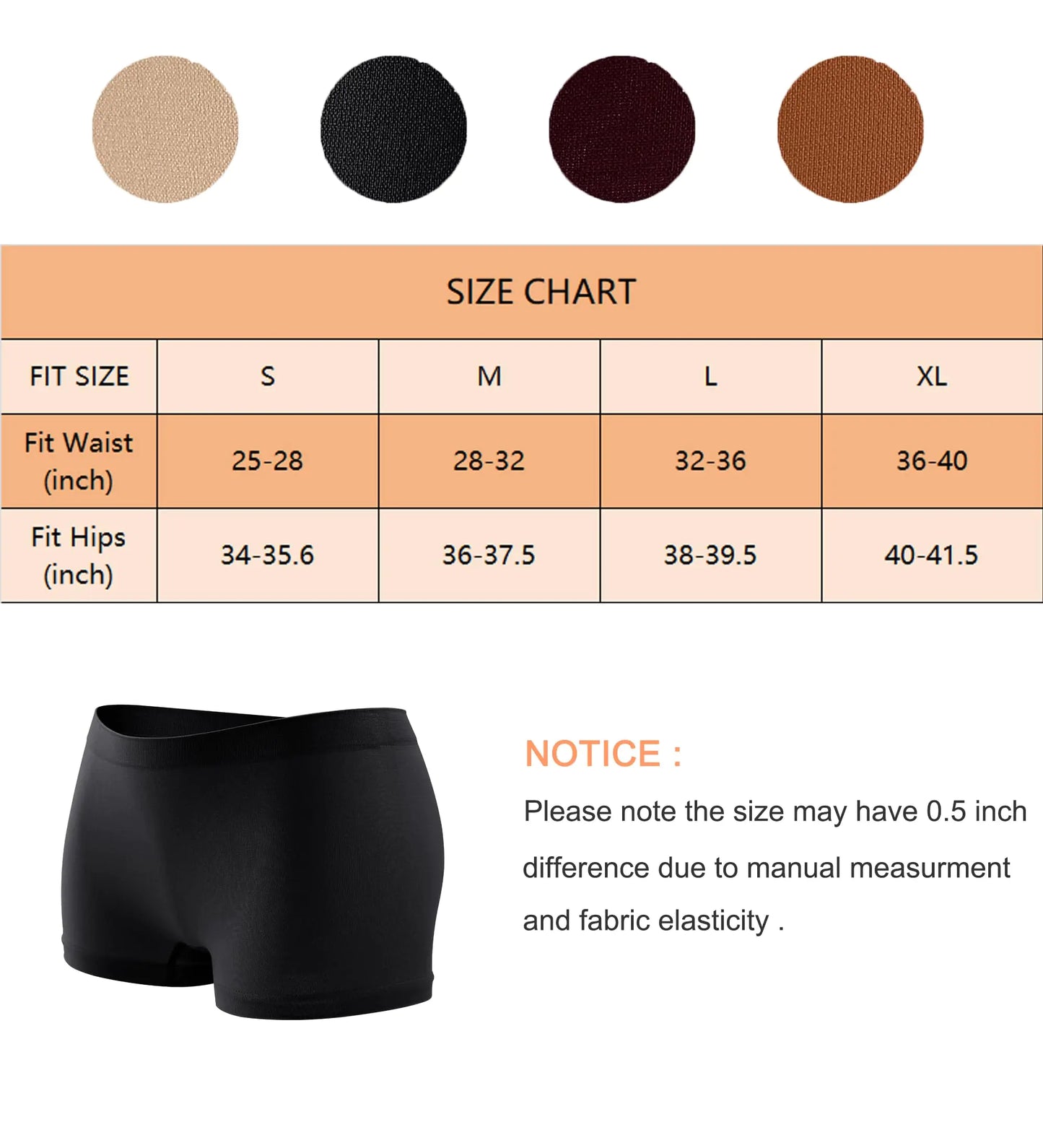 Womens Boyshorts Underwear Seamless Boxer Briefs Full Coverage Soft Stretch Boxer Shorts For Women 4 Pack C-multicolor(4 Pack) X-Large