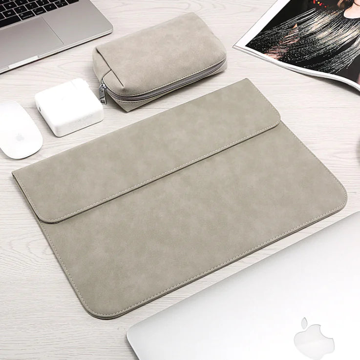 Frosted PU Leather Laptop Sleeve
