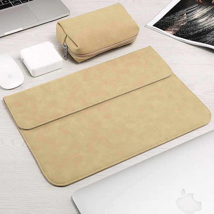 Frosted PU Leather Laptop Sleeve