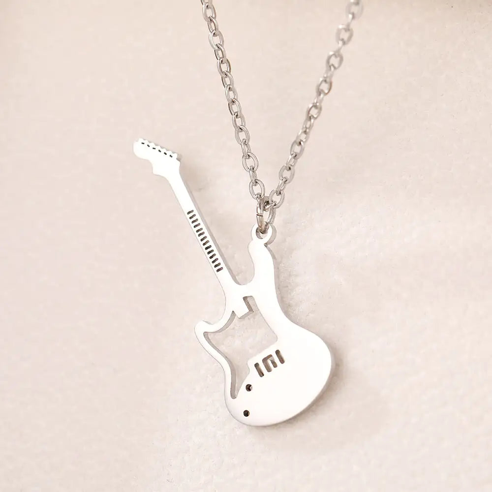 Steel Guitar Rock Necklace