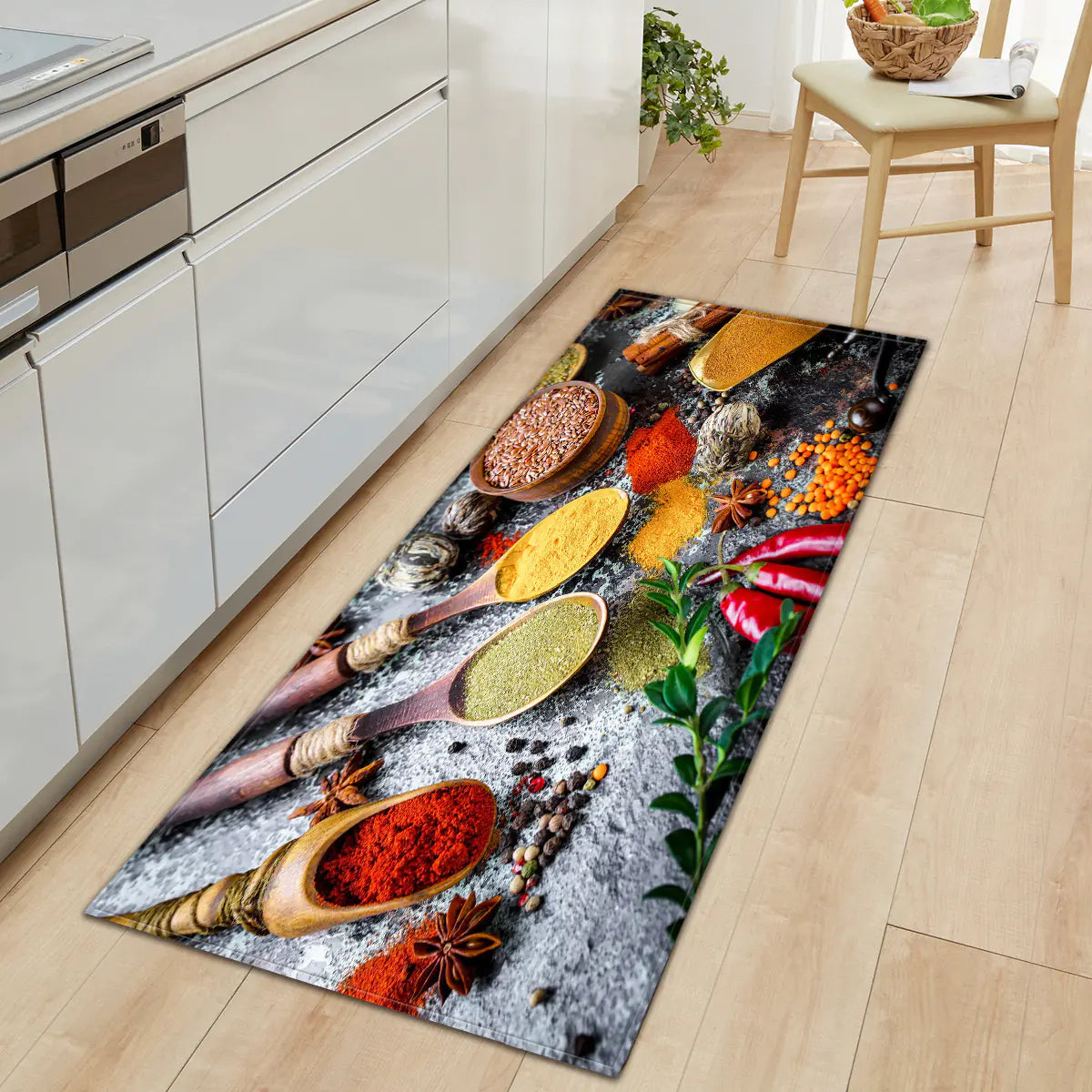 Non-Slip Kitchen Water-Absorbent Rug Mat for Home
