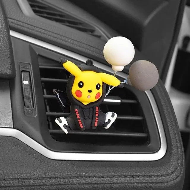 Pokemon Pikachu Car Aromatherapy Clip Cute Anime Doll Car