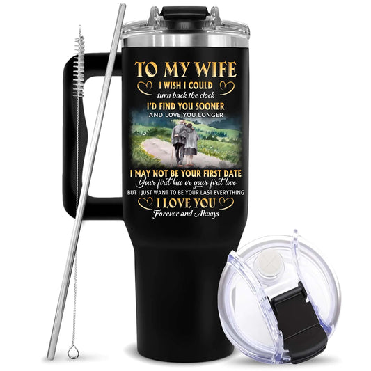 VUNVUT86 Valentine Day Gifts For Wife - Wife Gifts - To My Wife Gifts - Wife Tumbler - Wife Gifts From Husband - Wedding Anniversary Romantic Birthday Gifts For Wife Bride Her Mrs Women 40OZ