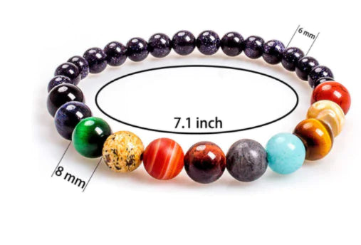 Solar System Planets Natural Stone Bracelet