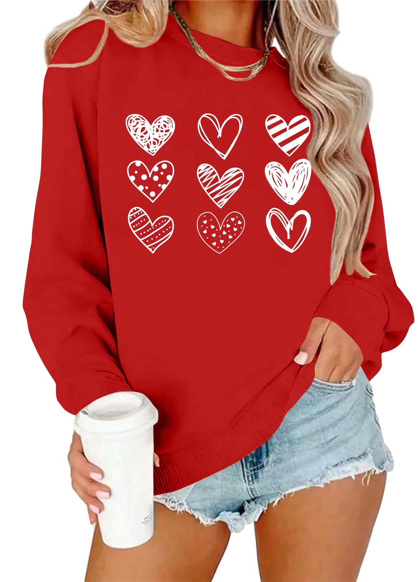 CAZYCHILD Valentines Day Sweatshirt for Women