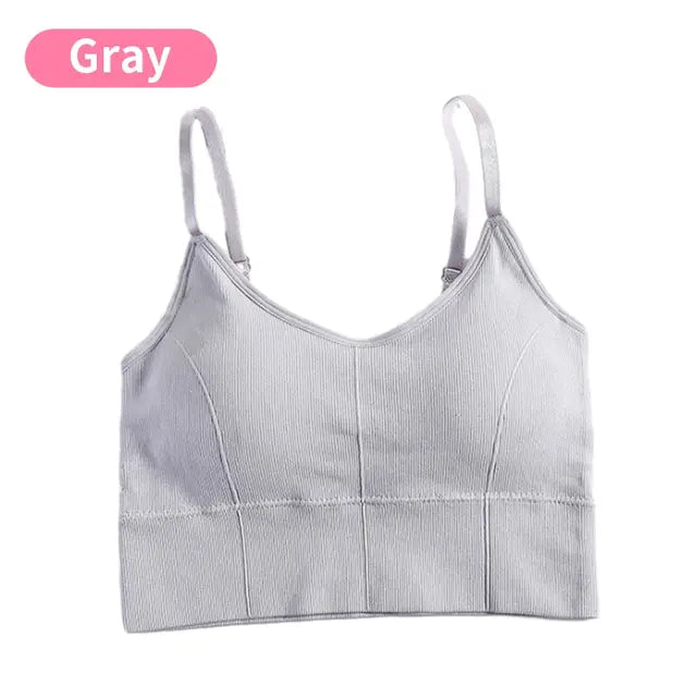 Backless Sportswear Woman Gym Sports Bra Seamless Womens Underwear Adjustable Shoulder Strap Inner Padded Yoga Vest Bralette