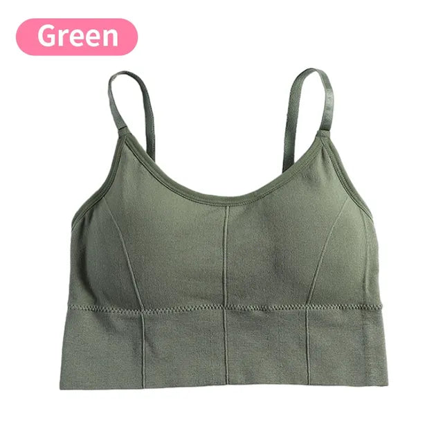 Backless Sportswear Woman Gym Sports Bra Seamless Womens Underwear Adjustable Shoulder Strap Inner Padded Yoga Vest Bralette