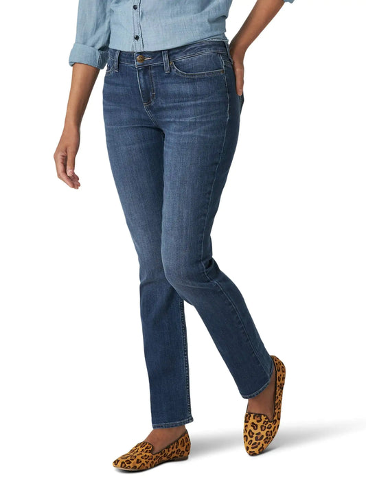 Lee Women's Legendary Mid Rise Straight Leg Jean 18 Seattle