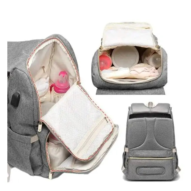 Versatile USB Diaper Bag With Laptop Pocket