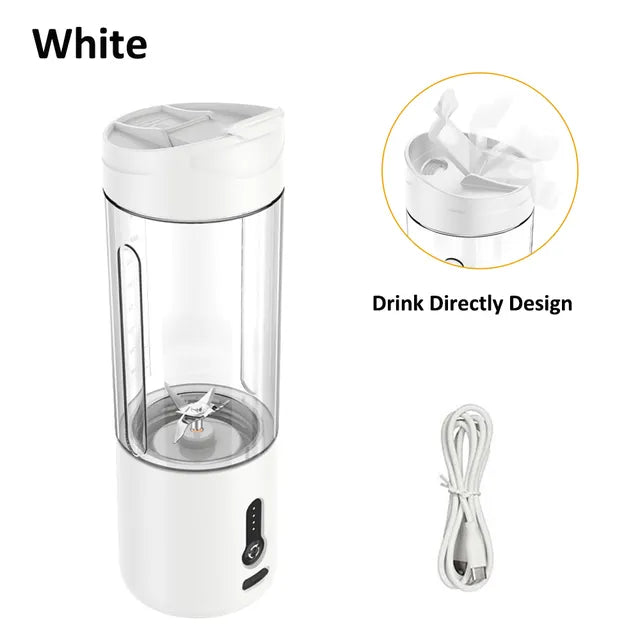 Mini Portable Blender Electric Fruit Juicer Smoothie Orange Fresh Juice Blender Multifunction Rechargeable Portable Bottle Mixer