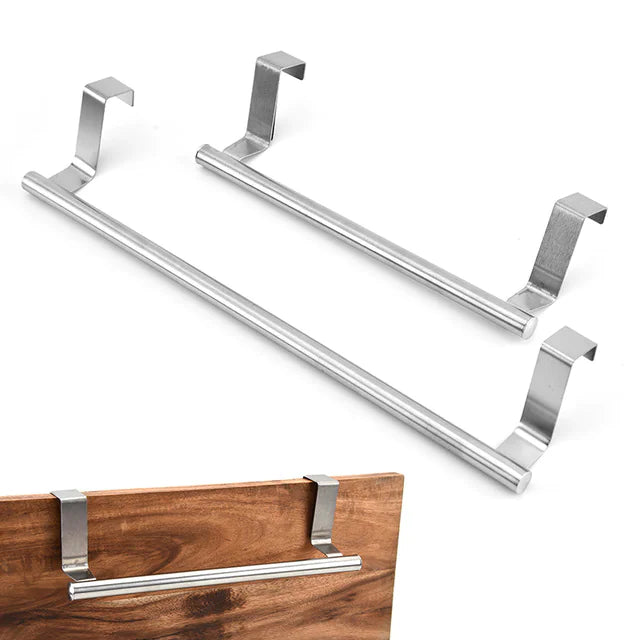 Stainless Steel Single Rod Towel Rack for Cabinet Doors