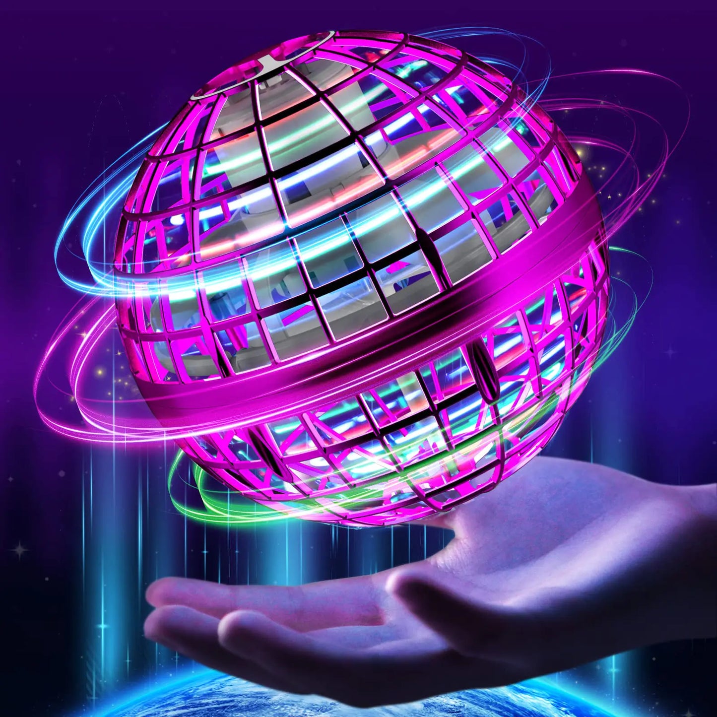 Flying Orb Ball Hand Controlled Hover Boomerang Ball Toys Hover Orbs Fidget Spinner Orb Drone Ball Cool Toys Kids Gifts for 6 7 8 9 10+ Year Old Boys Girls Teens Christmas Indoor Outdoor Toys