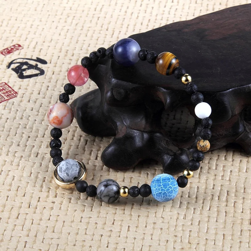 Solar System Planets Natural Stone Bracelet