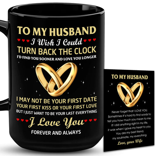 VUNVUT86 Valentine Gift For Husband - Husband Gifts - Husband Mug - Husband Gifts From Wife - Fathers Day Anniversary Birthday Wedding Gifts For Hubby Dad Groom Boyfriend Him Mr Men 15OZ
