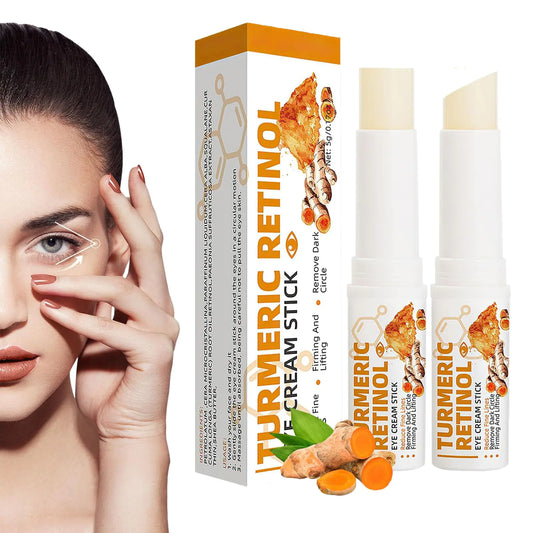 Turmeric Retinol Eye Cream StickLumibalm for Under Eye BagsLumistick Eye Turmeric RetinolAnti Aging Eye Balm Stick Hydrating (2pcs)