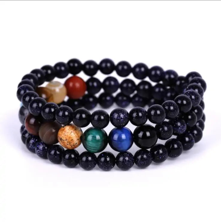 Solar System Planets Natural Stone Bracelet