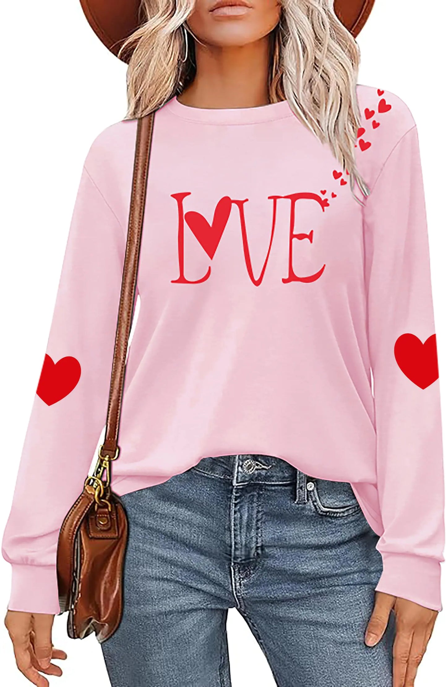 Valentines Day Shirt for Women: Love Heart Graphic