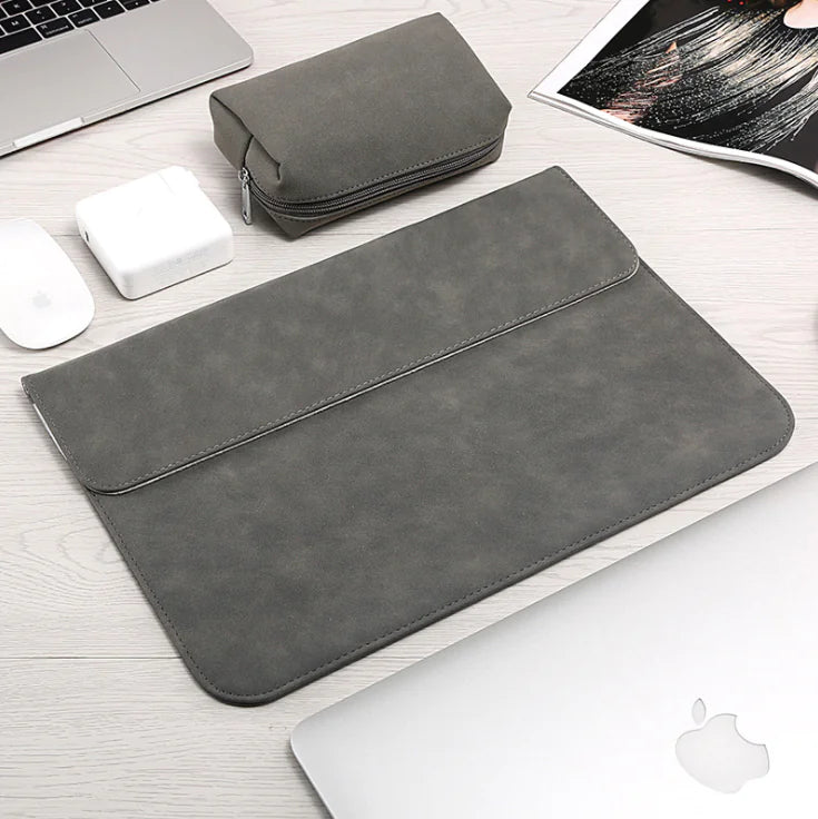Frosted PU Leather Laptop Sleeve