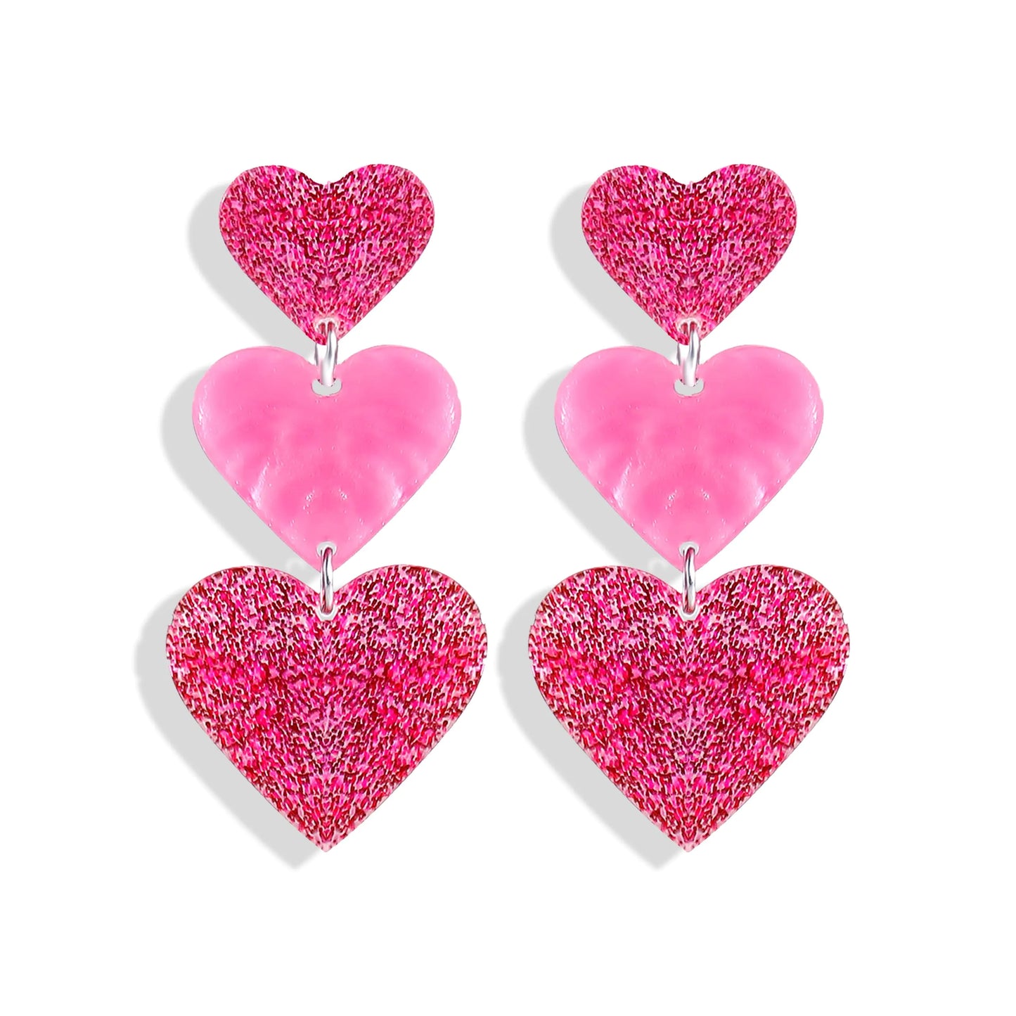 Pink Heart Earrings Valentine Earrings for Women Valentines Day Gifts for Her Valentines Dress Shirts Outfits Accessories Pink Stuff Jewelry Gifts