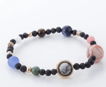 Solar System Planets Natural Stone Bracelet
