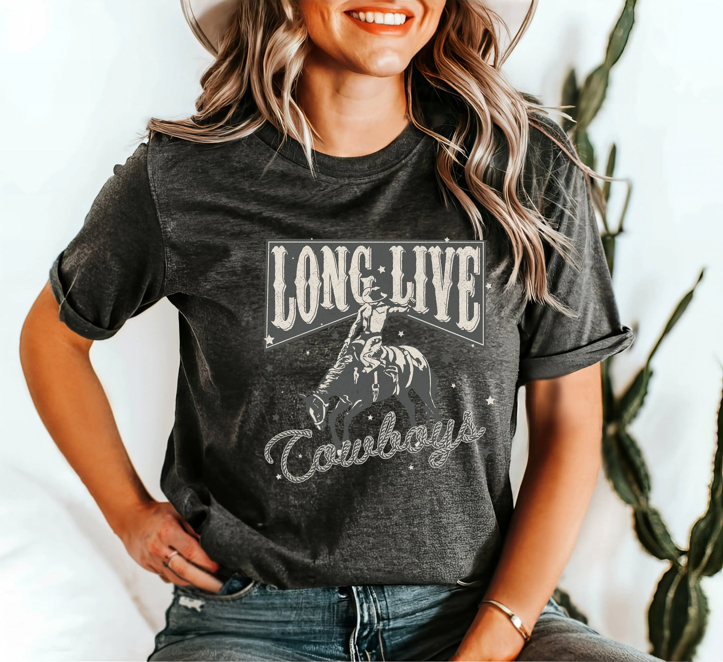 Long-Live Cowboys Shirt, Western Shirt, Retro Cowboy Shirt